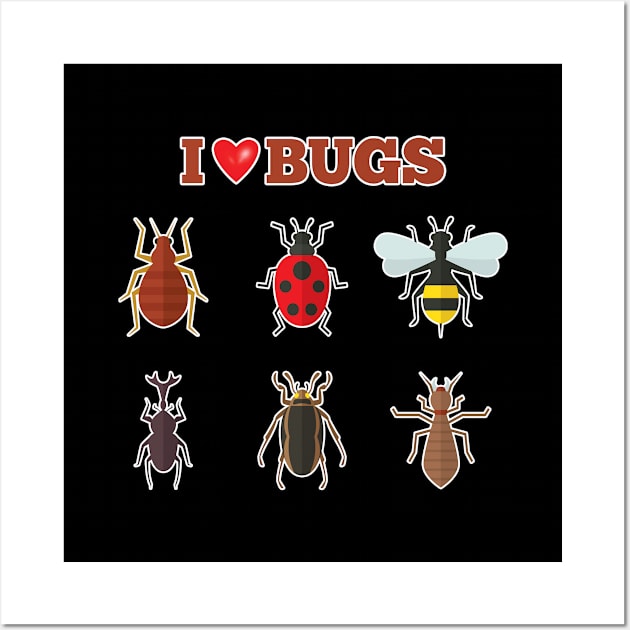 Bug - I Love Bugs Wall Art by Kudostees